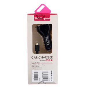 شارژر فندکی تسکو مدل tcg 4l به همراه کابل microusb – شارژر فندکی تسکو مدل tcg 4 دارای نشانگر led برای نمايش جريان برق درون شارژر می باشد. Tsco اين شارژر را به دو پورت usb مجهز کرده است و امکان استفاده همزمان از اين دو پورت خروجی وجود دارد. بنابراين کاربران می توانند با اتصال کابل شارژ به هر يک از آن ها دو دستگاه را در هر لحظه شارژ کنند.