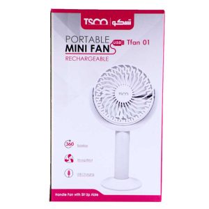 پنکه رومیزی تسکو مدل tfan 01 – مینی پنکه شارژی مدل t fan 01 محصولی از شرکت «tsco» است. این مینی پنکه در فصل گرما همیشه همراه شما خواهد بود و به صورت دستی و رومیزی می توانید از آن استفاده نمایید.