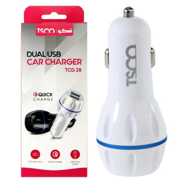 شارژر فندکی تسکو مدل TCG 28 به همراه کابل microUSB