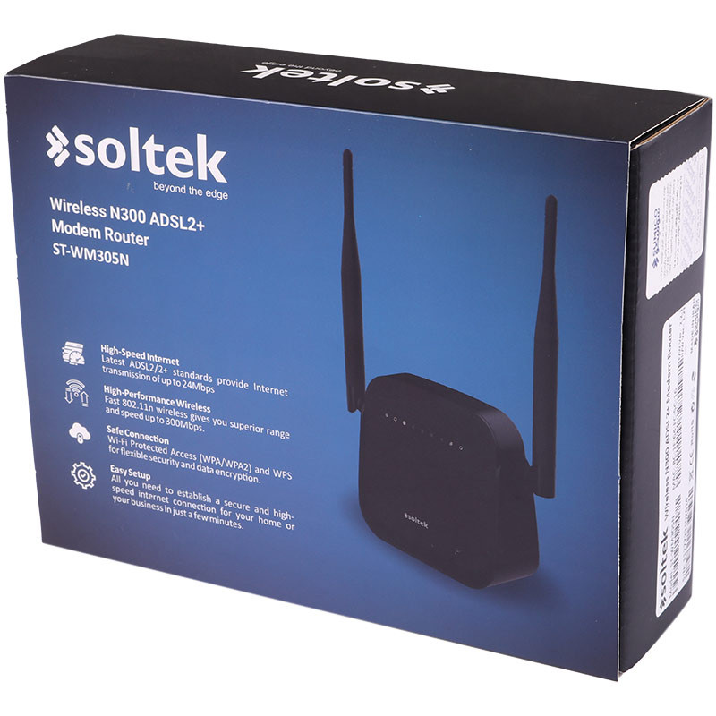 Soltek ST-WM305N N300 ADSL2+ 300Mbps MODEM Soltek ST-WM305N N300 ADSL2+ 300Mbps MODEM