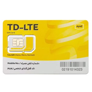 سیم کارت TD-LTE تک نت با 90 گیگ اینترنت3 ماهه