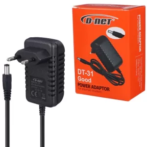 آداپتور مودم D-net 12V 1A مدل DT-31 فیش بزرگ