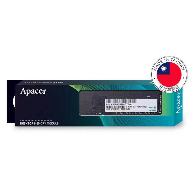 رم کامپیوتر اپیسر DDR4 4GB Single 2666Mhz CL19-