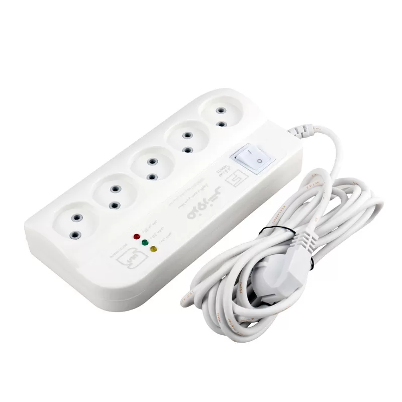 Foroozesh FR250 Voltage Protector With 4.8m Cable4 محافظ برق صوتی تصویری 5 خانه فروزش FR250 با کابل 4.8 متری---