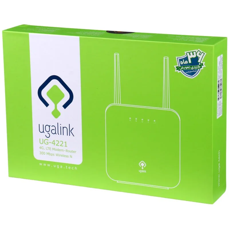 Ugalink UG-4221 4G LTE 300Mbps مودم سیمکارتی 4G یوگالینک UG-4221 با 90 گیگ نت 3 ماهه--