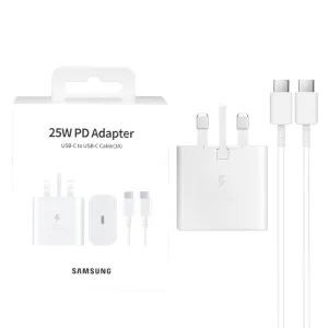 شارژر سه پین فست SAMSUNG Type-C مدل EP-TA800 25W باکابل شارژ
