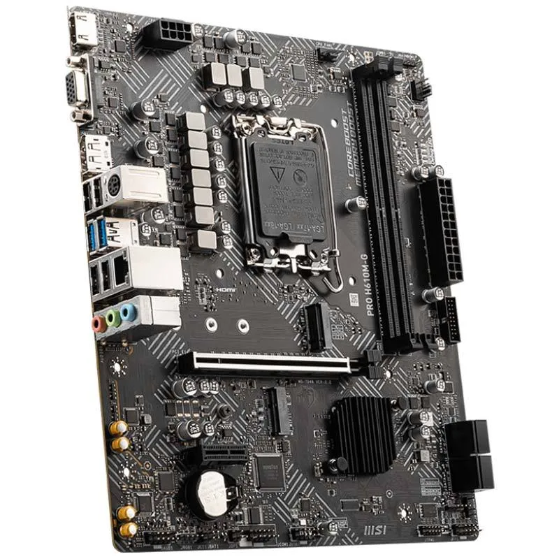MSI PRO H610M-G DDR5 MotherBoard2 باندل شماره 8 MSI PRO H610M-G DDR5+Core i5 14400+8GB RA
